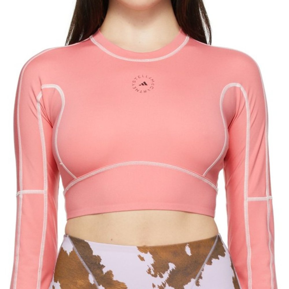 EUC Adidas by Stella McCartney Long Sleeve Athletic Yoga Crop Top